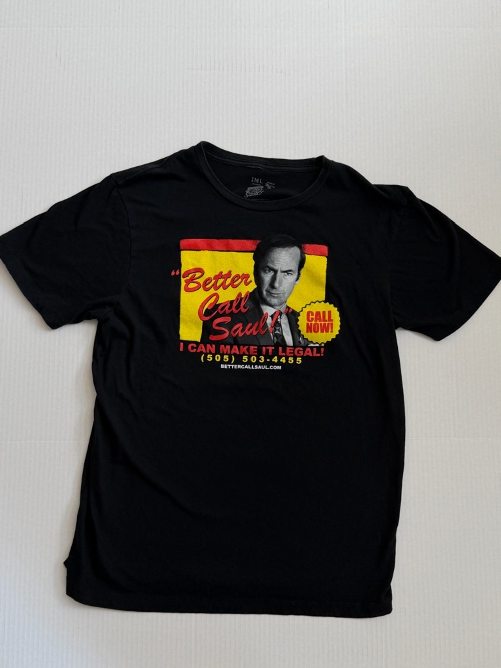 Better Call Saul Black Graphic Tee - Yellow & Red Logo